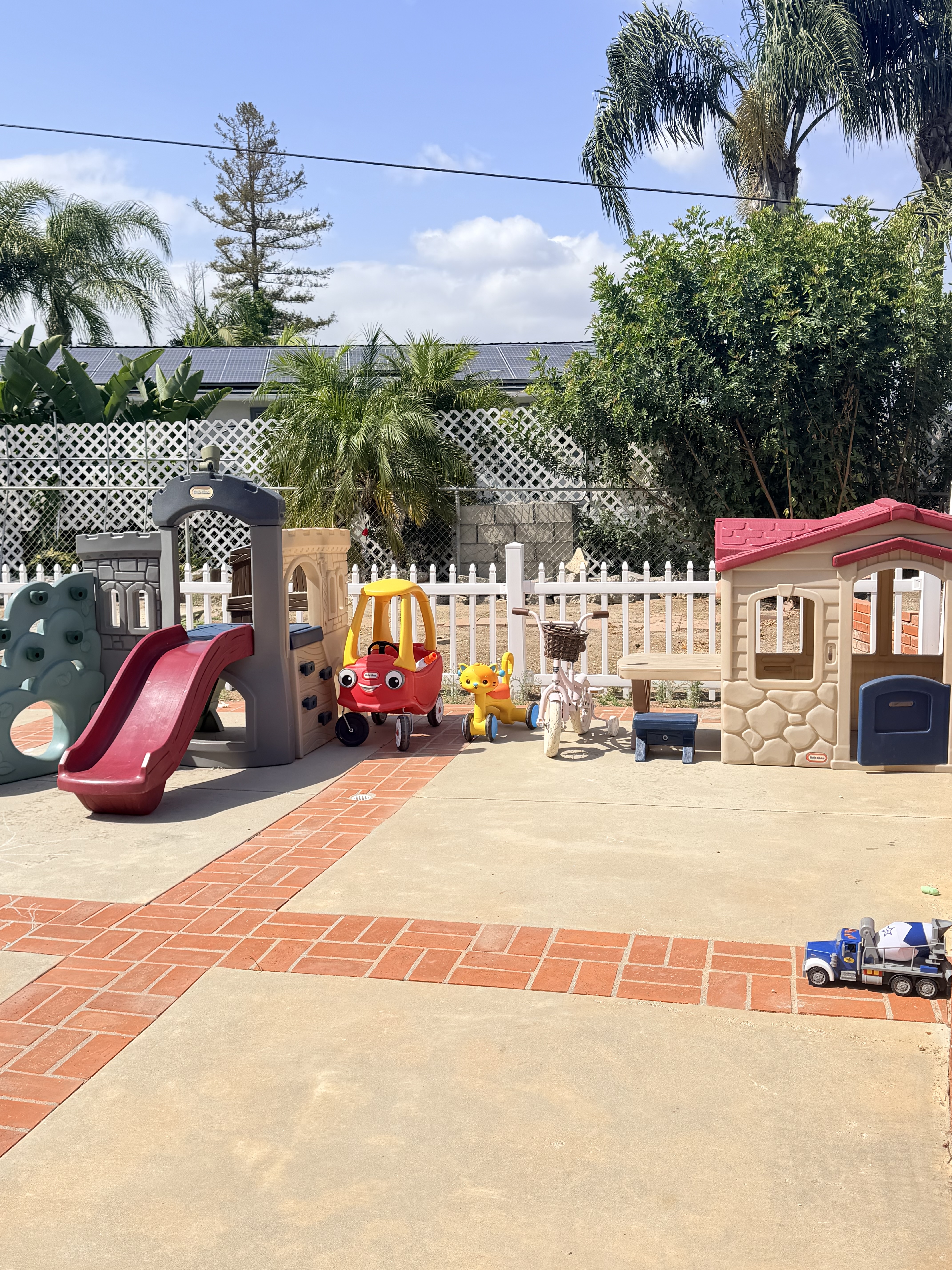 Outdoor playground wide view