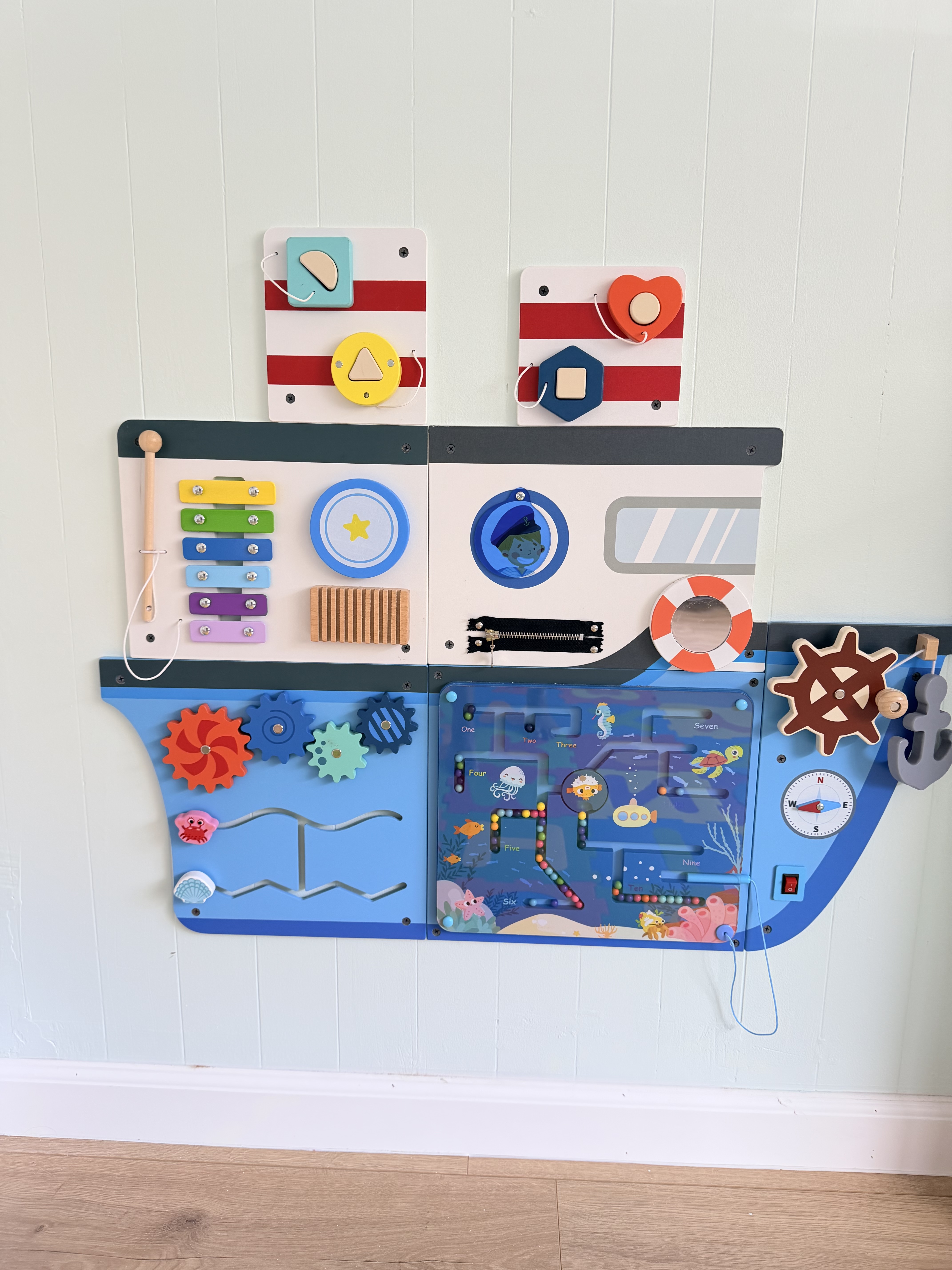 Interactive boat activity wall