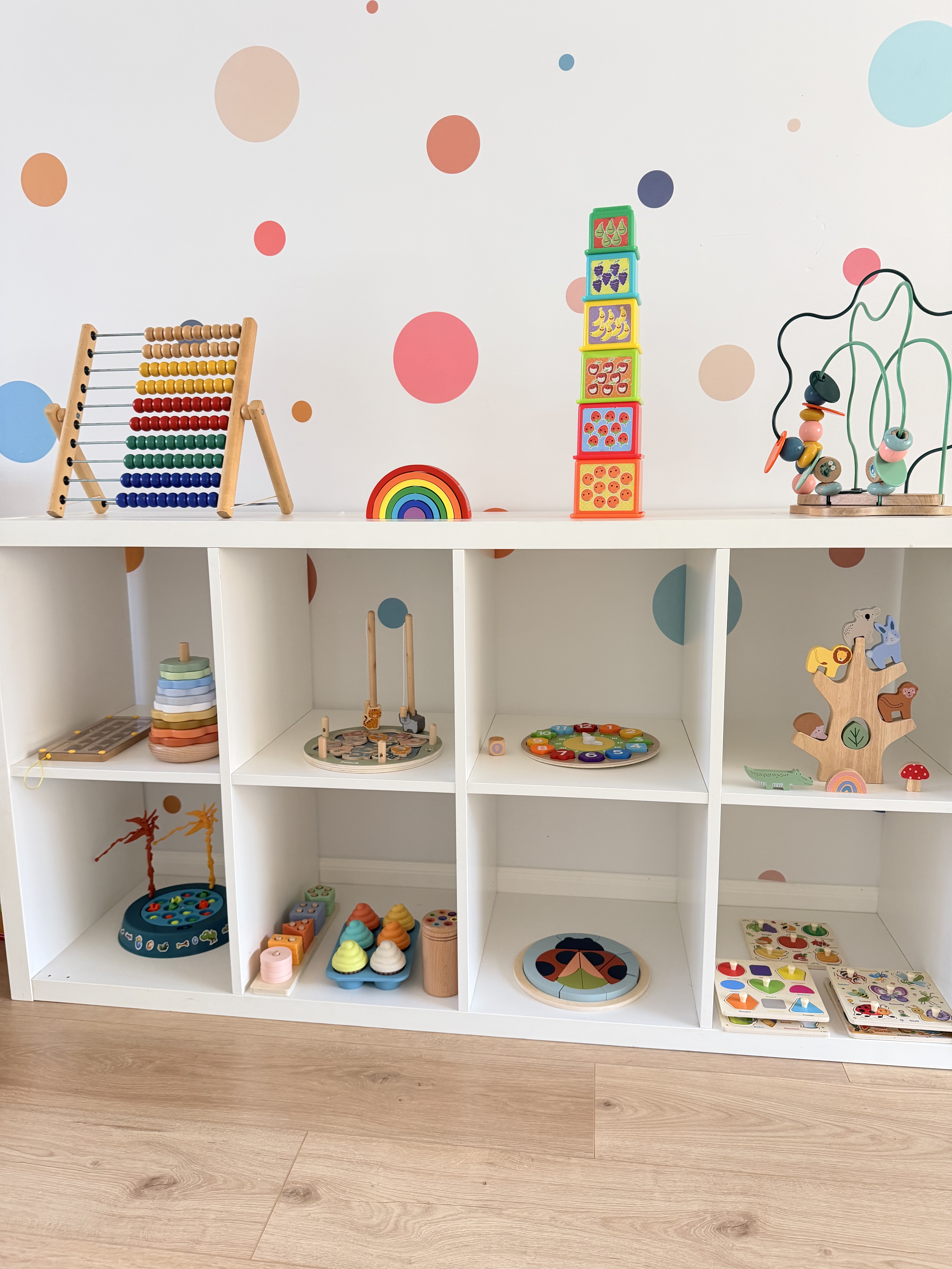 Montessori toy shelves